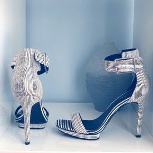 CALVIN KLEIN VABLE ANKLE STRAP Zebra Print